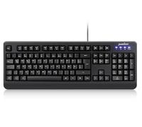Perixx PERIBOARD-517 Waterproof and Dustproof Keyboard IP65 Black IP65 Antibacterial Black 11363