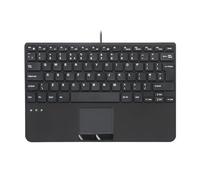 perixx PERIBOARD-525 UK Wired Mini USB Keyboard with Touchpad, X Type Scissor Keys, 2 USB Hubs, UK QWERTY Layout, Compact Design, Black