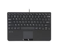 Perixx PERIBOARD-525 US, Wired Mini USB Keyboard with Touchpad - X Type Scissor Keys - 11.18x7.17x1.1 Inches - Build-in 2 USB Hubs - US English