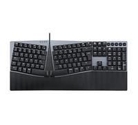 perixx PERIBOARD-535BR Ergonomic Wired Split Mechanical Keyboard - Brown Low Profile Touch Switches - Programmable Keys - Windows and MacOS Compatible - French AZERTY Layout