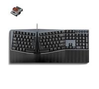 Perixx PERIBOARD-535BR [Firmware Updated] Wired Ergonomic Mechanical Keyboard - Full-Size - Low-Profile Brown Tactile Switches - NKRO Anti-Ghosting - Compatible with Windows and macOS