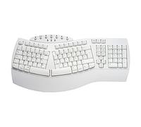 Perixx PERIBOARD-612 W Dual Ergonomic Keyboard - Split Design - 2.4 GHz Wireless and Bluetooth - for Windows and macOS - White - QWERTY Layout in Spanish with Ñ