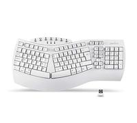 perixx PERIBOARD-612 Wireless Ergonomic Split Keyboard with Dual Mode 2.4G and Bluetooth Features, Compatible with Windows 10 and Mac OS X System, White, QWERTY UK