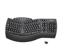 perixx PERIBOARD-612 Wireless Ergonomic Split Keyboard with Dual Mode 2.4G and Bluetooth Features, Compatible with Windows 10 and Mac OS X System, Black, UK Layout
