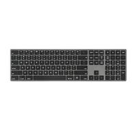 Perixx PERIBOARD-817 US, Wireless Multi Device Keyboard - Stylish Aluminum Metal Housing - Full Size Design - X Type Scissor Keys