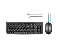 Perixx PERIDUO-107P, Wired Standard PS2 Keyboard and Mouse Combo - Full-Size Layout - Bundle with 3 Button Optical PS2 Mouse - 5.9Ft Cable - Black