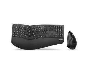 perixx PERIDUO-605BDE Funk Tastatur, Maus-Set german, QWERTZ, Windows® black Ergonomisch, Multim