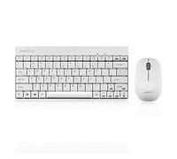 Perixx Periduo-712W Wireless Mini Keyboard and Mouse Set, White, US English Layout