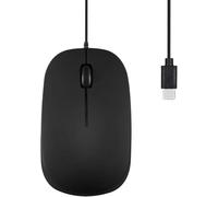 perixx PERIMICE-201C USB Type C Wired Optical Mouse with 3-Button, Scroll Wheel, 800 DPI, Black, 11703