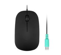 Perixx PERIMICE-201PII B, Wired PS2 Optical Mouse - 3 Button - 1000dpi Resolution - 1.8m Cable - Black