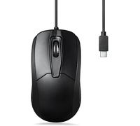 Perixx PERIMICE-209C USB Type C Wired Optical Mouse - 4.9 Ft Cable - 1000 DPI - Black