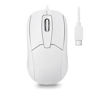 Perixx PERIMICE-209CW USB Type C Wired Optical Mouse - 4.9 Ft Cable - 1000 DPI - White