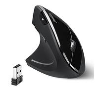 perixx PERIMICE-713L, Left Handed Wireless Vertical Mouse, 6 Buttons Design, 3 Level DPI, Power Switch
