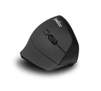 Perixx PERIMICE-715R Wireless Rechargeable Vertical Mouse - Dual Charging Function (Cable & Wireless) - 6 Button Design - Black - Right Handed Users