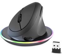 Perixx PERIMICE-719RX Wireless Duo-Rechargeable Ergonomic Vertical Mouse, 2.4GH
