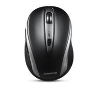 Perixx PERIMICE-721 Wireless Ergonomic Mouse - 5 Button Optical Design - Compatible for Desktop and Laptop PC - Wireless 2.4 GHz (Iron Black)