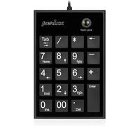Perixx PERIPAD-202UB, Numeric Keypad for Laptop - USB - Tab Key Feature - Full Size 19 Keys - Big Print Letters - Silent X Type Scissor Keys - Black