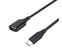 Perixx PERIPRO-403 USB Type-C Male to USB-A Female 1ft. Cable - USB2.0 Spec for Keyboard and Mouse Connection with Smartphone, Laptop, and Tablet - Black