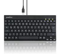 Perixx Wired Mini USB Keyboard with White Backlight and Flat Keys PERIBOARD-326BDE Black Illuminated