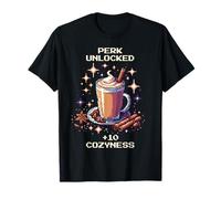Perk Unlocked | Cozy Chai Latte Pixel Art Bonus Buff T-Shirt