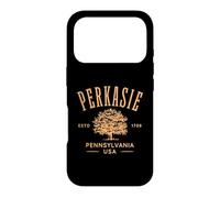 Perkasie Pennsylvania USA Vintage Tree Design Souvenir Case for iPhone 17 Pro