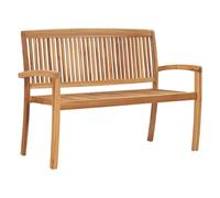 perkha wooden 2 seater garden seating bench in oak