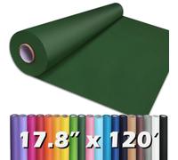 PerkHomy 17.8" x 1,440" (120') Dark Green Kraft Paper Roll for Craft Bulletin Board Paper Art Table Covering Crafting Gift Wrapping Bouquet Packing Parcel 80GSM 55LB (Dark Green, 17.8" x 120')