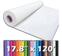 PerkHomy 17.8" x 1,440" (120') White Kraft Paper Roll for Craft Bulletin Board Paper Art Table Covering Crafting Gift Wrapping Bouquet Packing Parcel 80GSM 55LB (White, 17.8" x 120')
