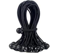 PerkHomy 30 Pcs 9 Inch Ball Bungee Cord Heavy Duty Bungie Cord Balls for Tarp Tie Down Canopy Camping Tents Cargo Holding Wire Hoses Patio Umbrellas Awning (30pc 9in Black)
