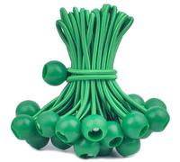 PerkHomy 30 PCS Ball Bungee Cord 6 Inch Heavy Duty Bungie Cord Balls for Tarp Tie Down Canopy Camping Tents Cargo Holding Wire Hoses Patio Umbrellas Awning (30pc Green)