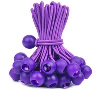 PerkHomy 30 PCS Ball Bungee Cord 6 Inch Heavy Duty Bungie Cord Balls for Tarp Tie Down Canopy Camping Tents Cargo Holding Wire Hoses Patio Umbrellas Awning (30pc Purple)