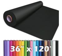 PerkHomy 36" x 1,440" (120') Black Kraft Paper Roll for Craft Bulletin Board Paper Art Table Covering Crafting Gift Wrapping Bouquet Packing Parcel 80GSM 55LB (Black, 36" x 120')