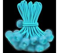 PerkHomy Ball Bungee Cord, Heavy-Duty & Versatile, Indoor & Outdoor, Tarp Tie-Down, Organize & Secure (Blue (Luminous), 6 in x 30Pcs)