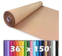 PerkHomy Brown Kraft Paper Roll 36" x 1,800" (150') for Gift Wrapping Bouquet Flower Art Painting Craft Writing Packaging Shipping 80GSM 55LB (Brown, 36" x 150')