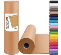 PerkHomy Brown Kraft Paper Roll (445mm x 41m) for Gift Wrapping Bulletin Board Craft Art Bouquet Flower Packing Moving Shipping Floor Covering Table 70GSM 50LB