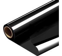PerkHomy Colored Cellophane Wrap Roll 16" x 100' 3 Mil Thick Cellophane For Gift Basket Treats Goodie Wrapping Craft Flower Bouquet Plastic (Black, 100ft (16in Width))