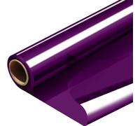 PerkHomy Colored Cellophane Wrap Roll 16" x 100' 3 Mil Thick Cellophane For Gift Basket Treats Goodie Wrapping Craft Flower Bouquet Plastic (Purple, 100ft (16in Width))