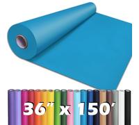 PerkHomy Lake Blue Kraft Paper Roll 36" x 1,800" (150') for Gift Wrapping Bouquet Flower Art Painting Craft Writing Packaging Shipping 80GSM 55LB (Lake Blue, 36" x 150')