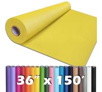 PerkHomy Lemon Yellow Kraft Paper Roll 36" x 1,800" (150') for Gift Wrapping Bouquet Flower Art Painting Craft Writing Packaging Shipping 80GSM 55LB (Lemon Yellow, 36" x 150')