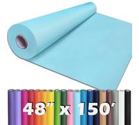 PerkHomy Light Blue Kraft Paper Roll 48" x 1,800" (150') for Gift Wrapping Bouquet Flower Art Painting Craft Writing Packaging Shipping 80GSM 55LB (Light Blue, 48" x 150')