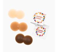 Perkies Petals Nipple Pasties For Women - Hypoallergenic Adhesive, Matte Nipple Covers (Reusable and Washable), Dark Nude, One Size