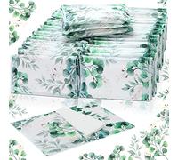 PerKoop 100 Pack Tissues Travel Size Disposable Pocket Facial Tissues Bulk, 3 Ply, Summer Travel Wedding Guest School Wallet Purse Home Supplies(Eucalyptus Leaf)