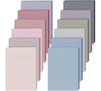 PerKoop 12 Pack Lined Refill Paper A5 Colored 6 Ring Binder Planner Inserts 6 Hole Notebook Refills Paper 8.2 x 5.8 Inch Loose Leaf (Soft Colors)