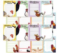 PerKoop 16 Pcs Funny Chicken Sticky Notes 3" x 4" Animal Notepad Rooster Hen Memo Pad Self Sticky to Do List Notes Chicken Lover Gift for Office School Veterinary Office Tab Party Supplies 480 Sheets