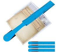 PerKoop Plastic All Purpose Document Sorter Alphabetical File Organizer Compact Upright Space Saving Paper Organizer for File Office School, Blue, 2.52 x 23.5 inches (1)