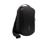 Perkyone Chest Bag Dynamic - Compact Crossbody Sling Bag for Men & Women - Urban, Water-Resistant Shoulder Bag with USB Port - Ideal for Travel, Festivals & Everyday Use - Black
