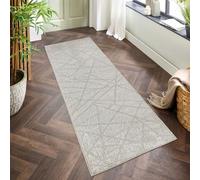 Desire Rugs Perla Modern Abstract Linear Living Room Area Rug Axis Design-beige 60X220 Cm, Brown