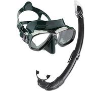 Perla & Mexico - Combo Set Mask Perla + Snorkel Mexico, Green/Black, One