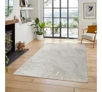 Perla Modern Abstract Action Living Room Area Rug Metallic Sheen Contemporary Hallway Runner Resin-Beige 120X170 Cm