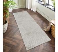 Perla Modern Abstract Linear Living Room Area Rug Metallic Sheen Contemporary Hallway Runner Molten-Grey 60X220 Cm